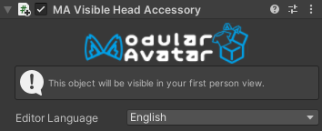 Visible Head Accessory component